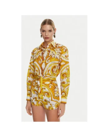 Camasa Dama,  305315427, Bumbac, Galben, Galben