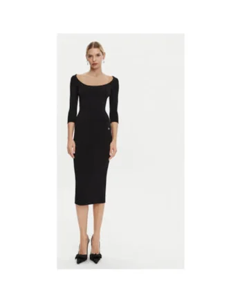 Rochie Dama,  305315557, Viscoza/Poliester, Negru, Negru