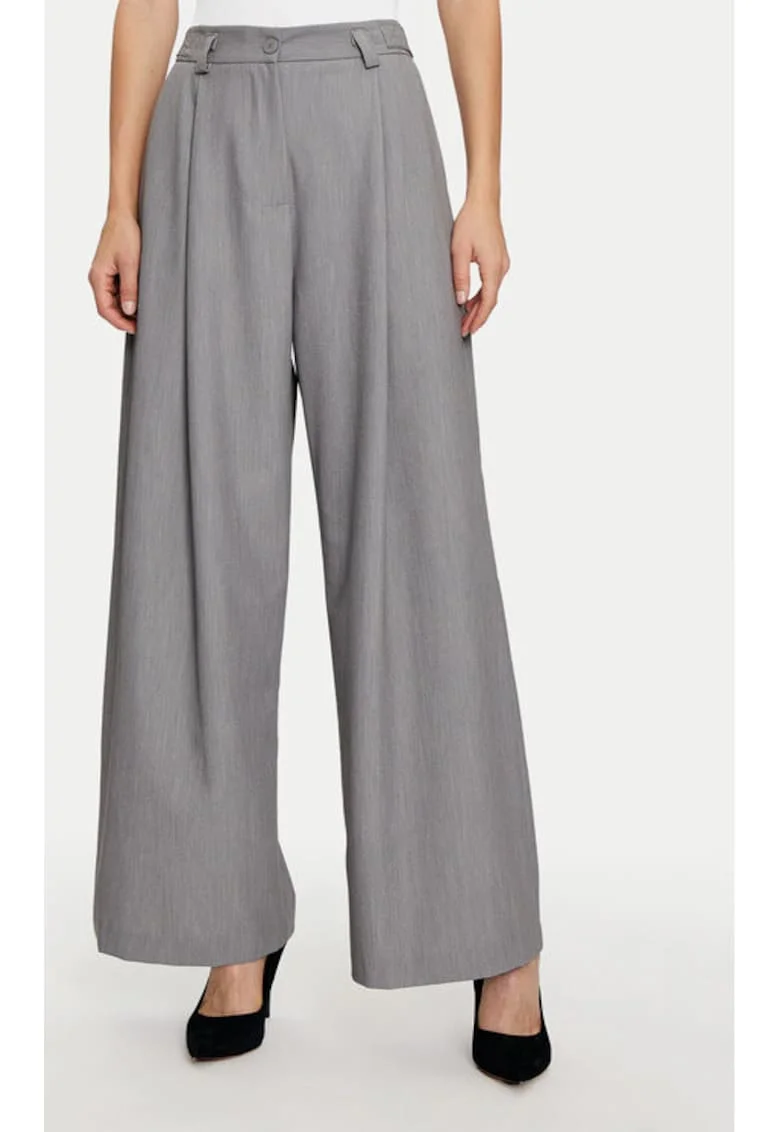 Pantaloni dama,  304857492, Poliester/Viscoza, Gri, Gri