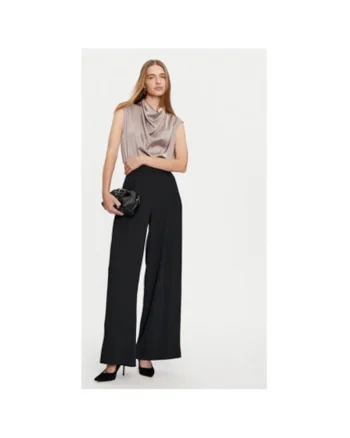 Pantaloni dama,  304831218, Poliester, Negru, Negru