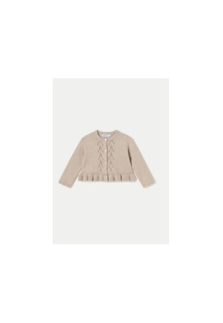 Cardigan fete,  304295386, Viscoza/Poliester/Poliamida, Bej, Bej