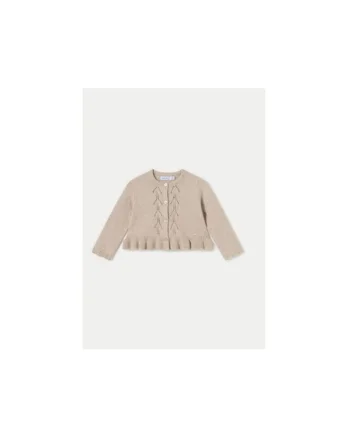 Cardigan fete,  304295386, Viscoza/Poliester/Poliamida, Bej, Bej