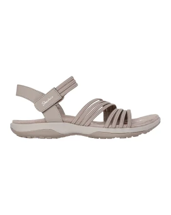 Sandale slim cu inchidere velcro Reggae, Maro taupe deschis