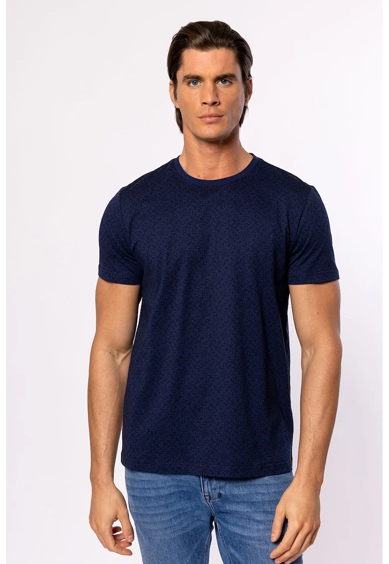 Tricou cu model uni Moscada, Albastru ultramarin