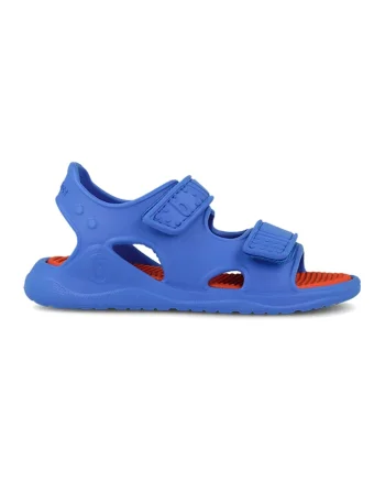 Sandale cu banda dubla velcro, Rosu/Albastru royal