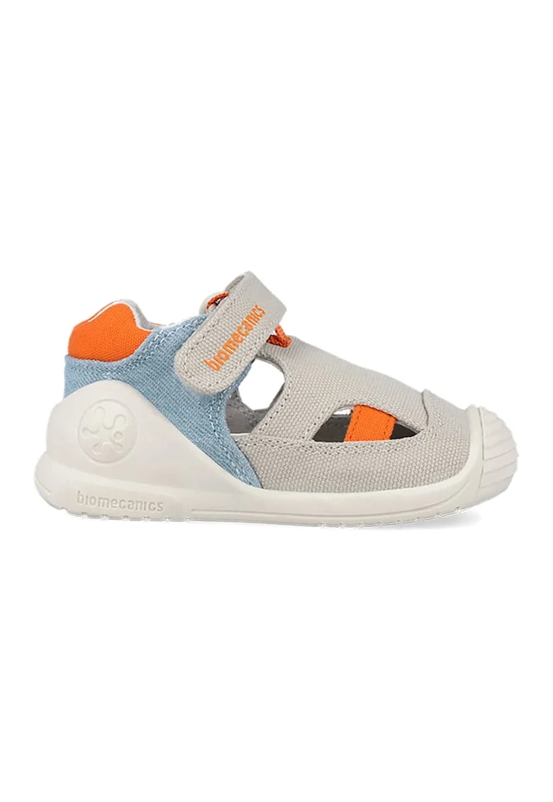 Pantofi sport flatform cu logo, Albastru pastel/Portocaliu mandarina/Bej deschis