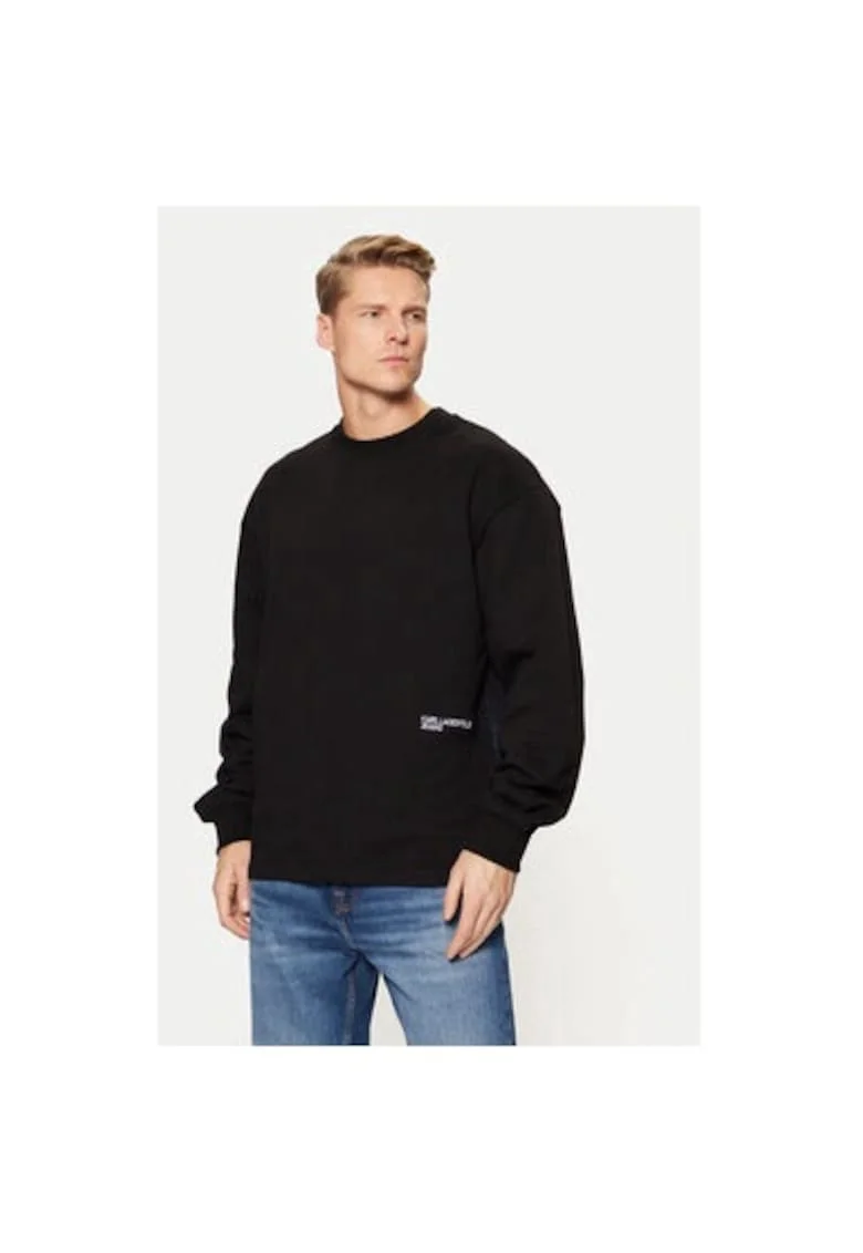 Bluza barbati,  304614002, Bumbac organic, Negru, Negru