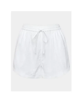 Pantaloni scurti dama,  303652852, Bumbac, Alb, Alb