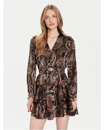 Rochie casual  maro, material de calitate