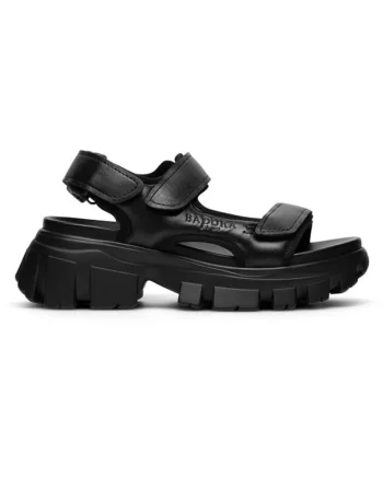 Sandale dama  din piele neagra, Negru