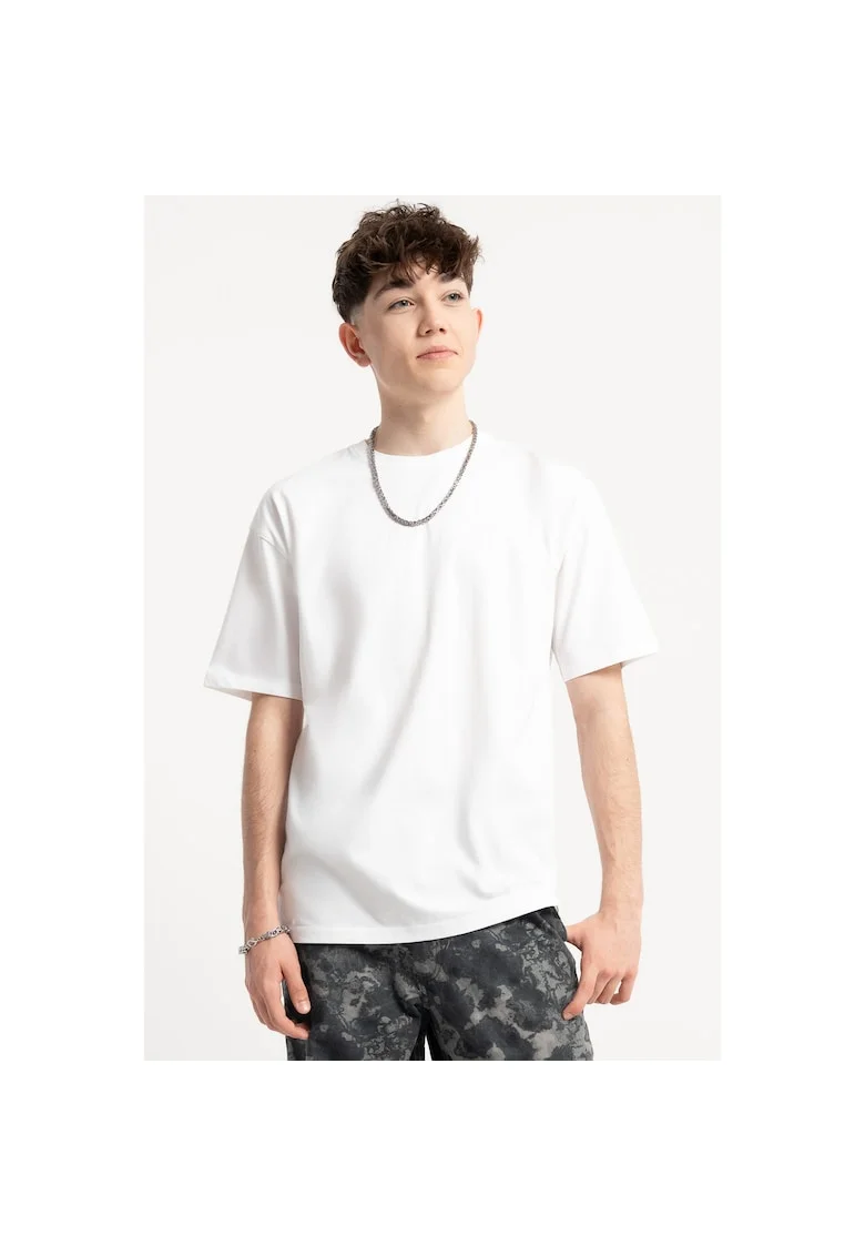 Tricou uni lejer, Alb