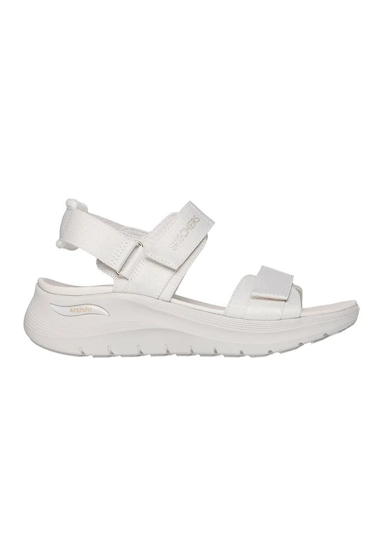 Sandale cu velcro, Alb murdar
