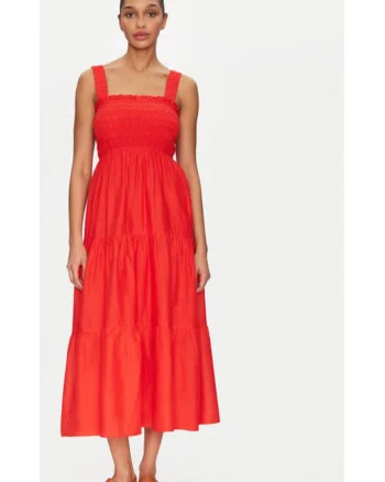 Rochie dama,  305002143, Bumbac organic, Portocaliu, Portocaliu