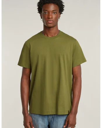 Tricou lejer de bumbac organic Essential, Kaki pal