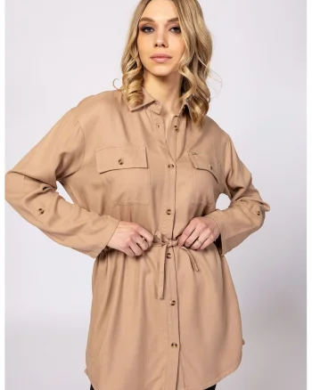 Camasa cu talie ajustabila Rolda, Caramel