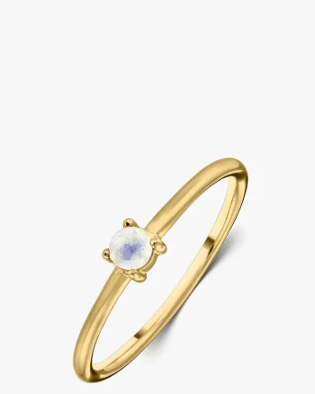 Inel din argint Birthstone Golden June - Piatra Lunii