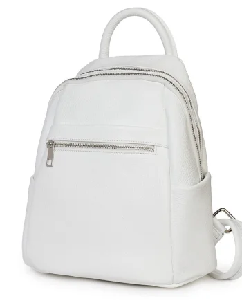 Rucsac dama din piele Jonathan alb
