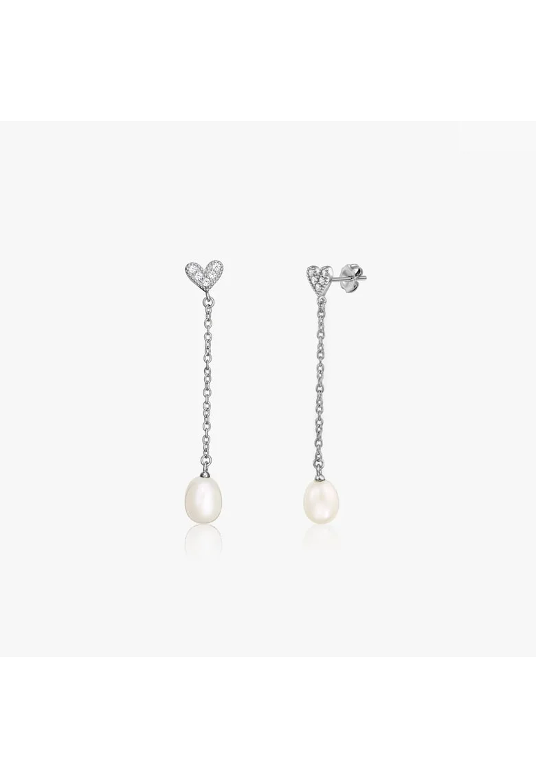 Cercei din argint Never Let You Go - Perle Naturale