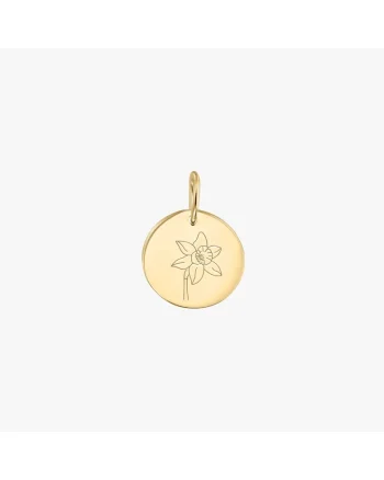 Pandantiv din aur Birth Flower - March Daffodil