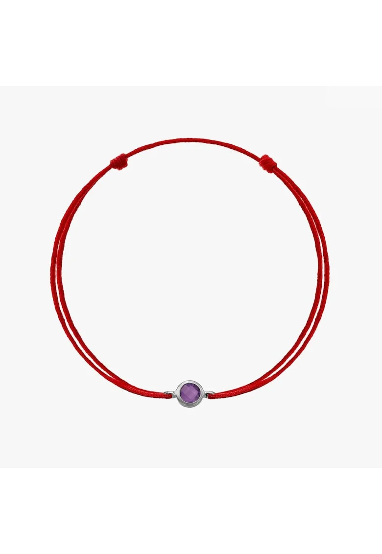 Bratara snur din argint Birthstone May - Onix Verde