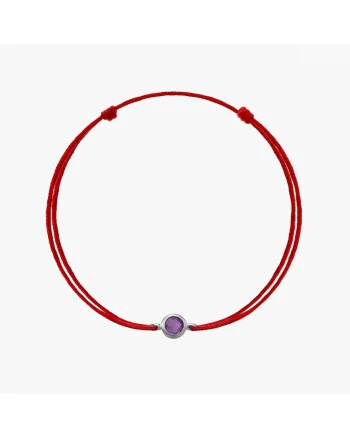 Bratara snur din argint Birthstone May - Onix Verde