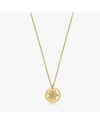 Colier din argint Golden Birth Flower - May Lily