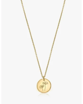 Colier de argint placat cu aur de 14K, Auriu