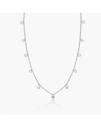 Colier din argint Noora - Topaz Alb