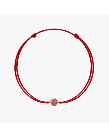 Bratara snur din argint Birthstone May - Onix Verde