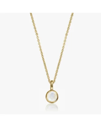 Colier din argint Birthstone Golden June - Piatra Lunii