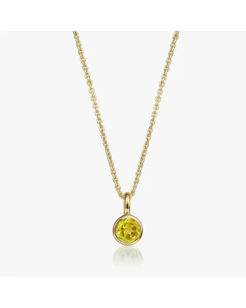 Colier din argint Birthstone Golden November - Citrin