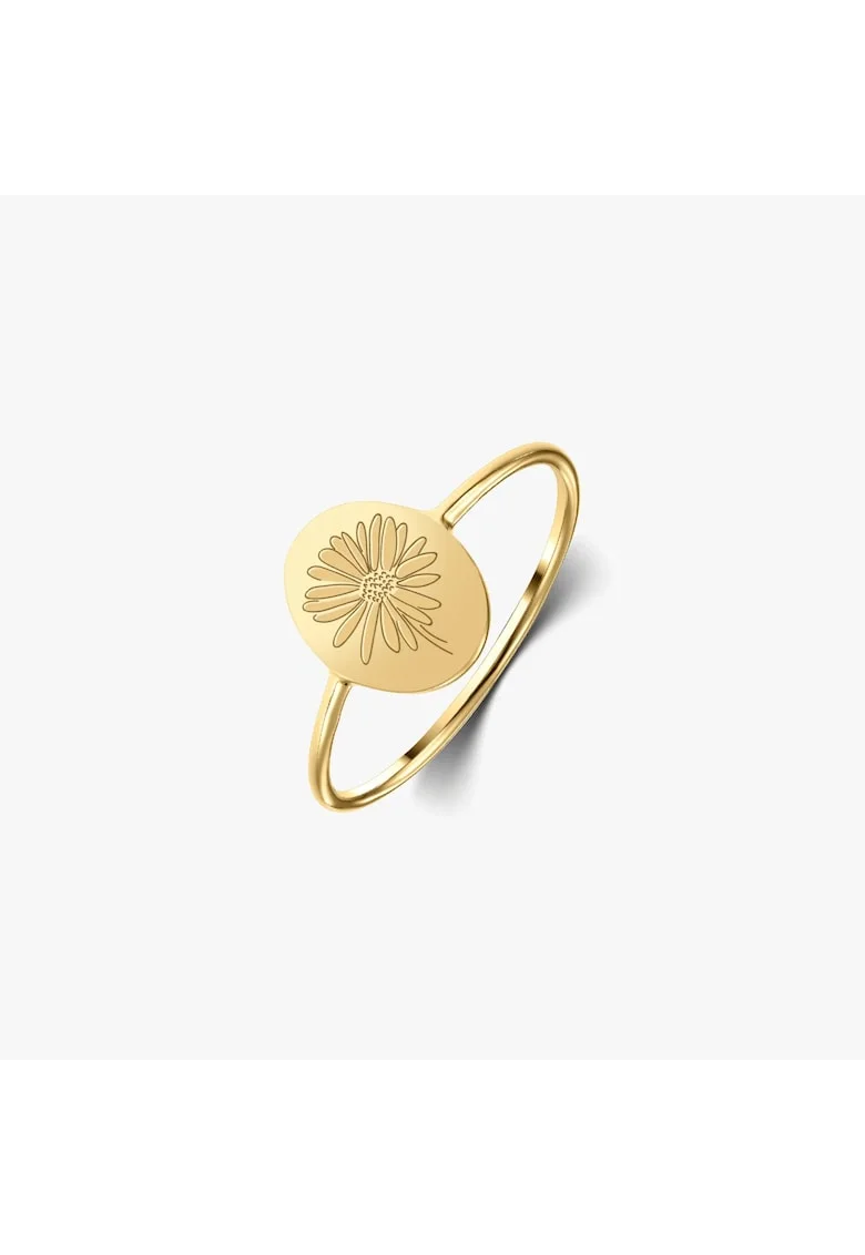 Inel din argint Birth Flower Golden - April Daisy