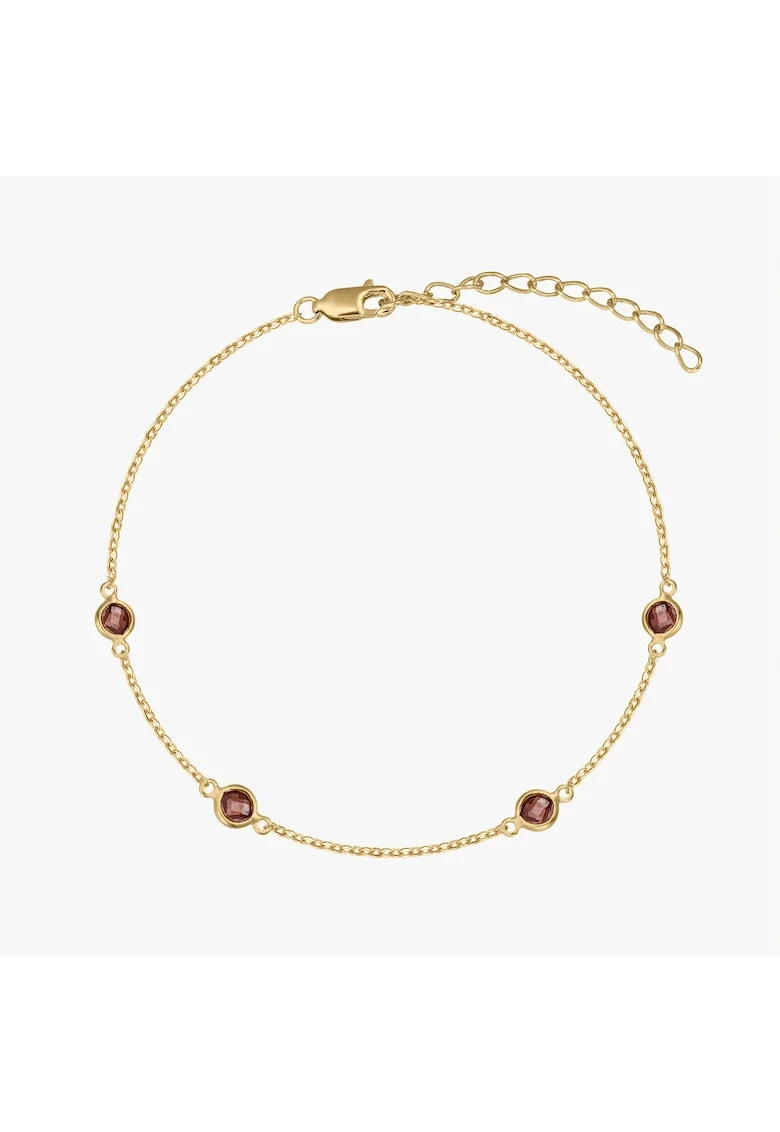 Bratara din argint Birthstone Golden January - Granat