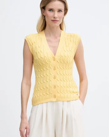 Tommy Hilfiger vestă pentru femei, din bumbac
