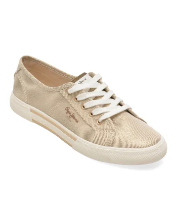 Pantofi sport PEPE JEANS aurii, LS31439, din material textil