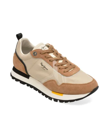 Pantofi sport PEPE JEANS bej, MS40032, din material textil