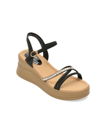 Sandale FLAVIA PASSINI negre, 880835, din piele ecologica