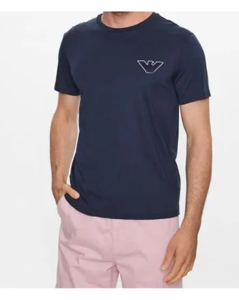 Tricou cu croiala slim si monograma,