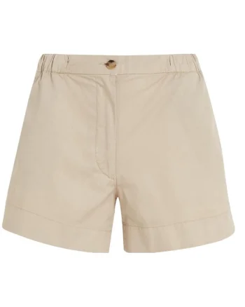 Pantaloni scurti,  Bumbac, Bej, Bej