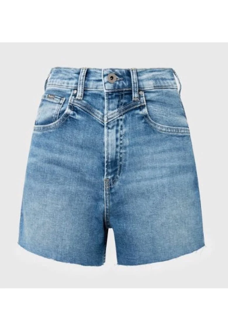 Blugi denim scurti cu buzunare