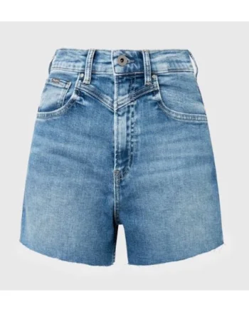 Blugi denim scurti cu buzunare