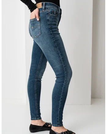 Blugi skinny cu talie medie