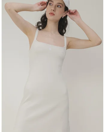 Rochie mini fara maneci cu decolteu patrat