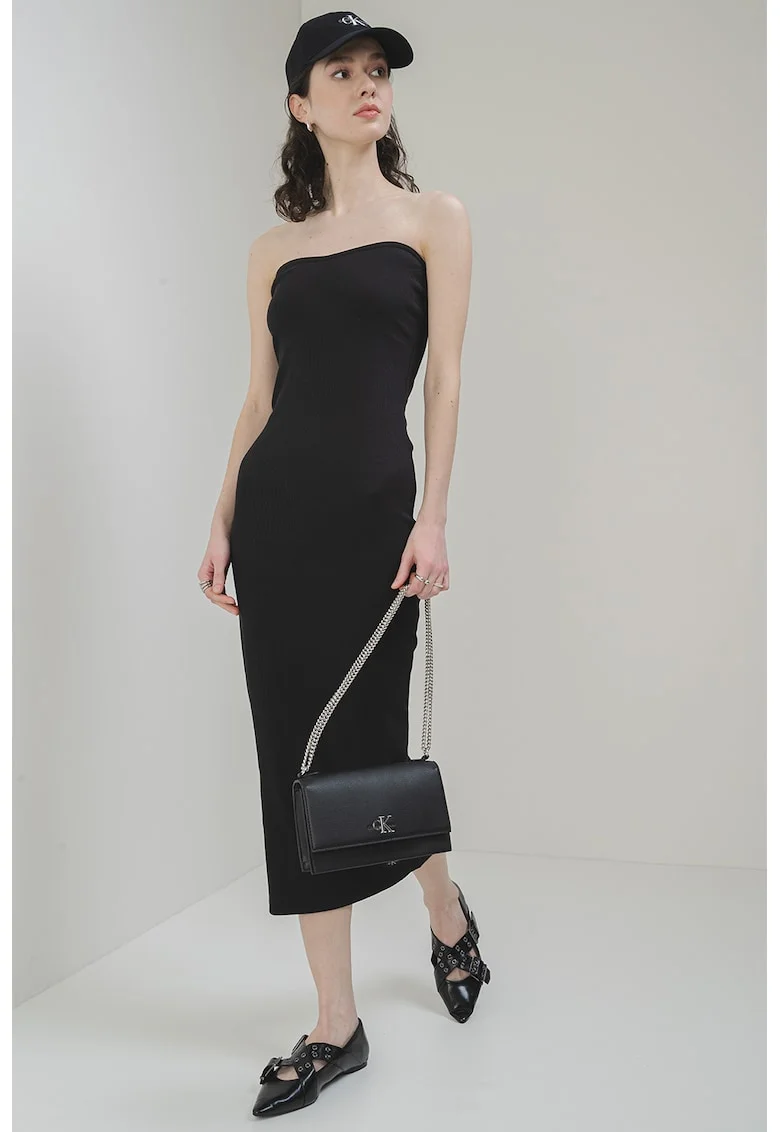 Rochie striata fara maneci