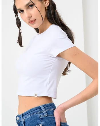 Tricou crop slim fit