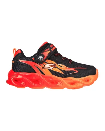 Pantofi sport cu velcro si LED-uri Thermo-Flash - Heat-Flux, Negru/Portocaliu