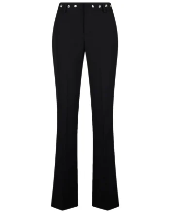 Pantaloni evazati cu pliuri, Negru