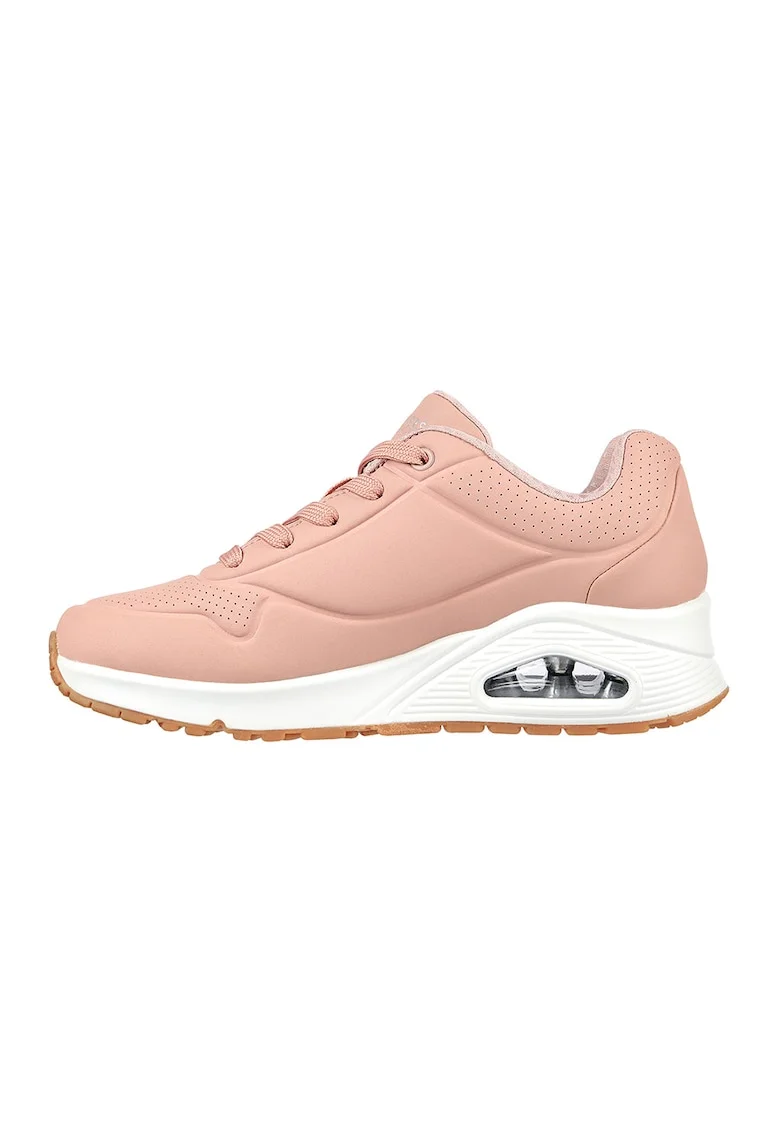 Pantofi sport de piele ecologica Uno Stand On Air, Roz prafuit