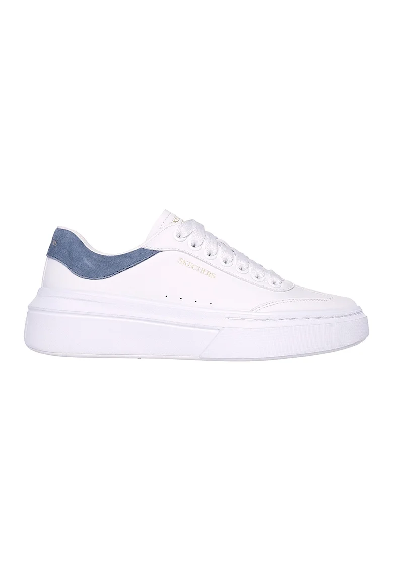 Pantofi sport din piele ecologica Cordova, Alb/Albastru