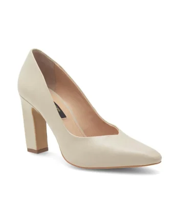 Pantofi dama,  402756, Piele naturala, Ecru